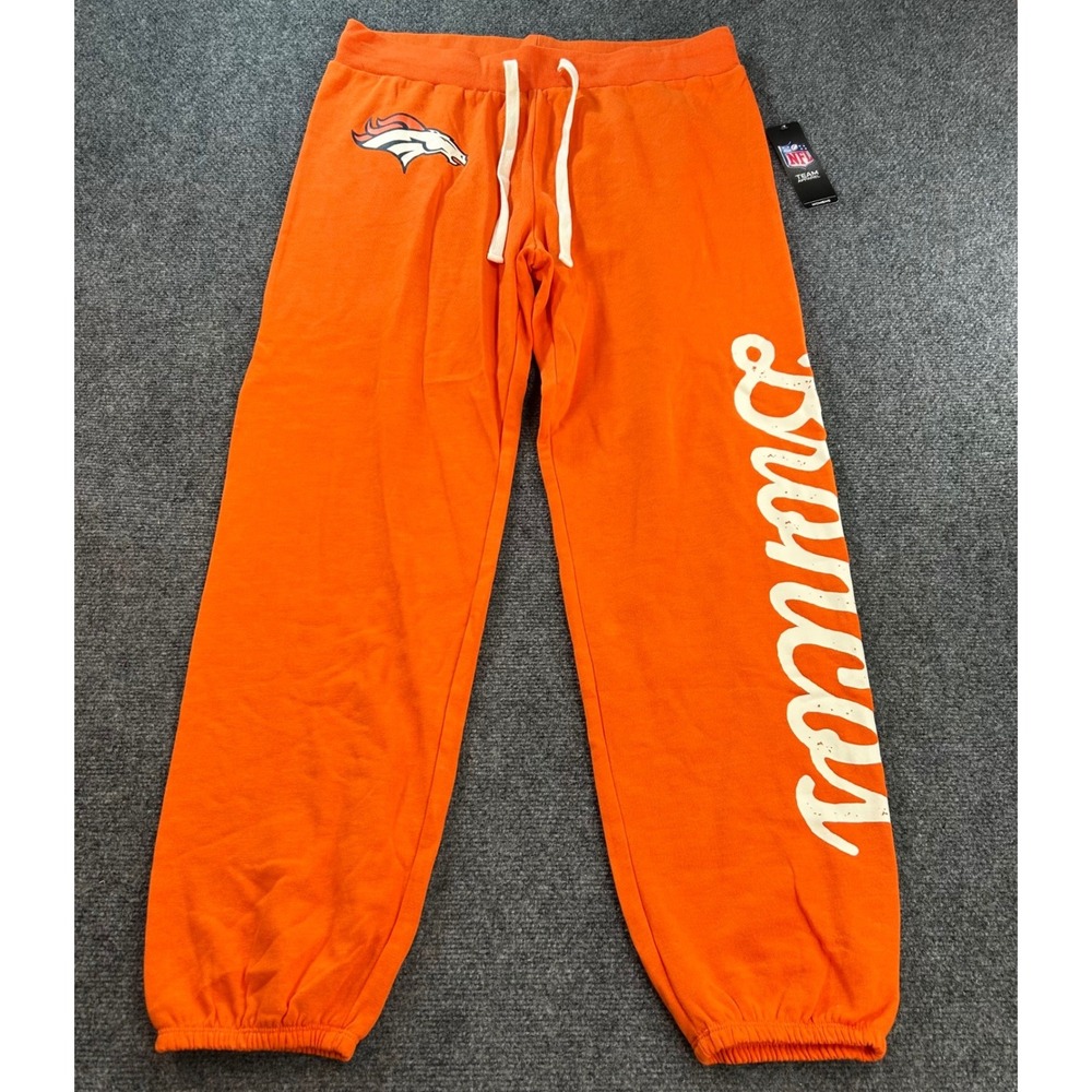 G-III 4Her Denver Broncos Sweatpants Womens L Orange NFL Joggers NWT Fan Gear